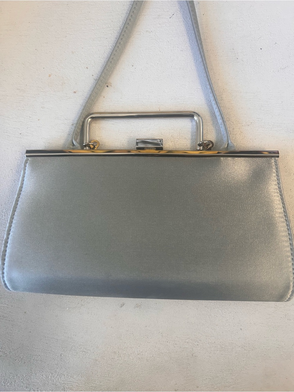 Liz Claiborne Metallic Silver Evening Clutch